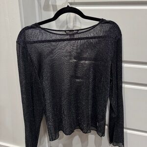 Victoria Secret Black Sheer Women's Top